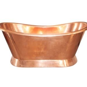 Double Slipper Copper Bath Tub Polished