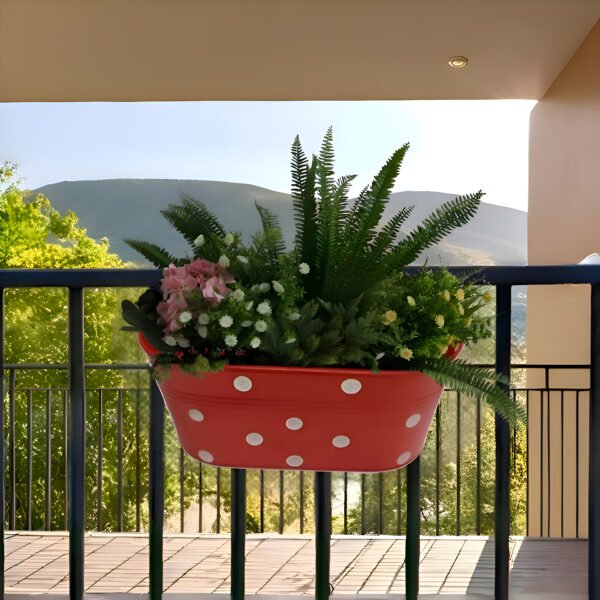 Metal Flower Pots for Railing